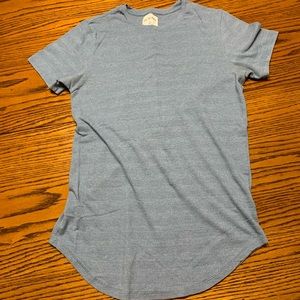 on the byas pac sun small blue tee shirt